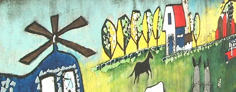 ボランティアさんによる壁画の写真