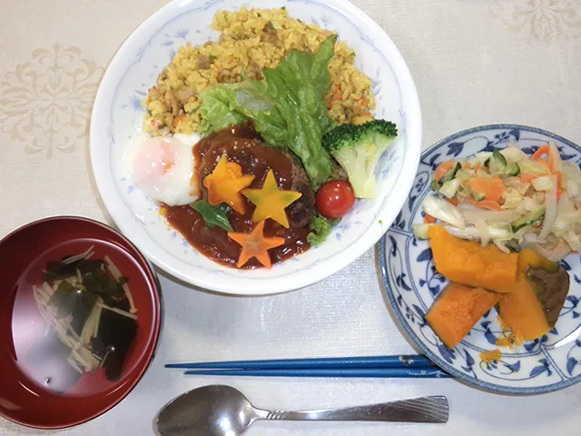 自主調理した食事の写真